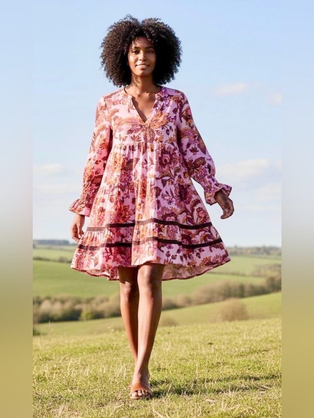 NWT Tuckernuck Beach Sunset Chintz Kenzo Coverup Dress, Oversized, Size Small